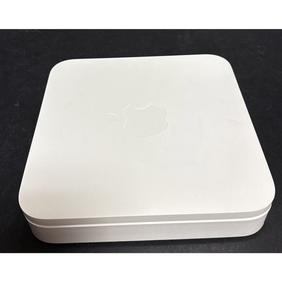 Apple A1143 White AirPort Extreme Base Station Wireless Router Tested Box Cables - Picture 5 of 11